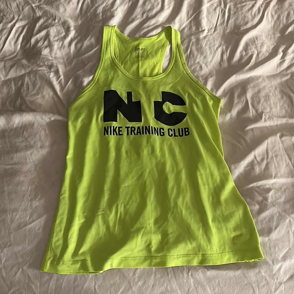 Neon Yellow Nike Training Club racer back